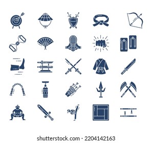 Martial Arts and karate icon set