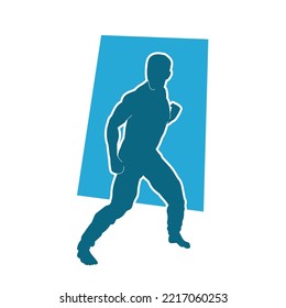 Martial Arts Kung Fu Man Standing Posing Silhouette Vector