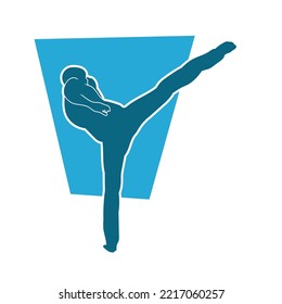 Martial Arts Kung Fu Man Standing Posing Silhouette Vector