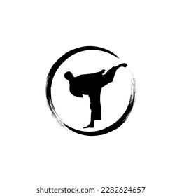 diseño del logo de artes marciales. , respectivamente.