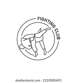 Martial arts logo design template icon vector illustration