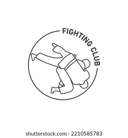 Martial arts logo design template icon vector illustration