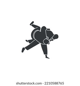 Martial arts logo design template icon vector illustration