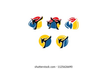 martial arts logo icon vector