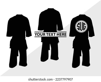 Martial Arts Monogram Vector Illustration Silhouette
