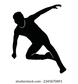 martial arts movement silhouette. vector image