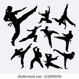 martial arts sport silhouette good use for any design you want