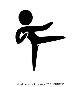 Martial arts sport. Summer sports icons, vector pictograms for web, print and other projects. Sports icons for international sports championships or events.