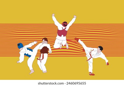 martial arts sport vector illustration