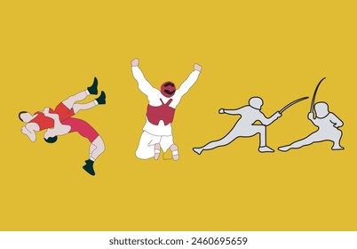 martial arts sport vector illustration