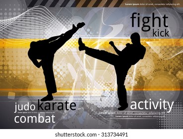 Martial arts, vector