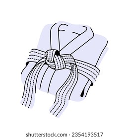 Martial arts vector flat illustration.