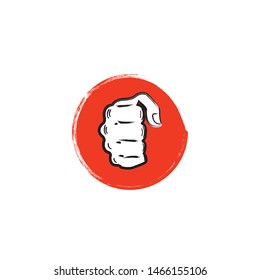 Martial arts vector logo. Martial arts emblem. Fist logo