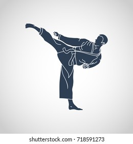 martial arts vector logo icon illustration