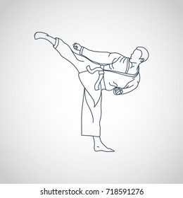 martial arts vector logo icon illustration