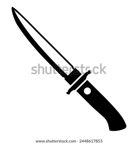 Martial arts weapons: knife dagger icon isolated