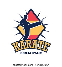 martial logo / karate with text space for your slogan / tag line, vector illustration