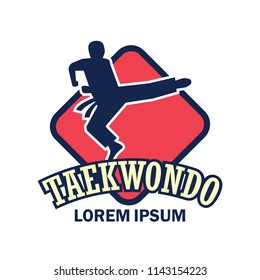 martial logo / taekwondo with text space for your slogan / tag line, vector illustration