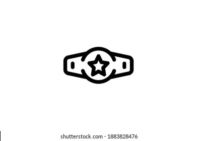 Martial Outline Icon - Star Belt