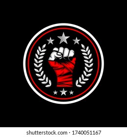 martial sport logo and circle