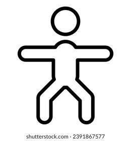 Martial training icon outline vector. Fight attack. Kick fighter
