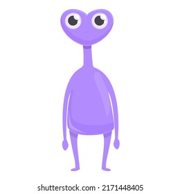 Martian alien icon cartoon vector. Space ufo. Cute funny