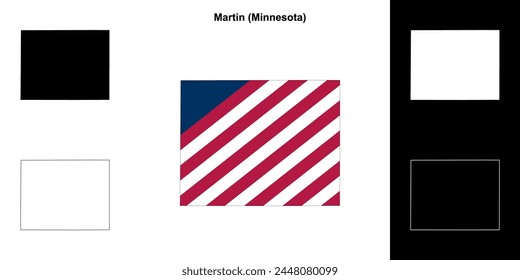 Martin County (Minnesota) outline map set