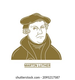 Martin Luther (1483-1546) was a German professor of theology, composer, priest, monk, and a seminal figure in the Protestant Reformation. Christian figure.