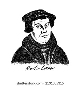 Martin Luther (1483-1546) was a German professor of theology, composer, priest, monk, and a seminal figure in the Protestant Reformation. Christian figure.