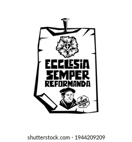 Martin Luther. 95 theses of the reformation of the church. Wittenberg 1517.
