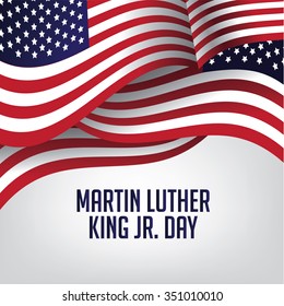 Martin Luther King Day American flag EPS 10 vector stock illustration