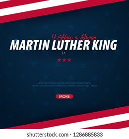 Martin Luther King day background. I have a dream. Vector illustration