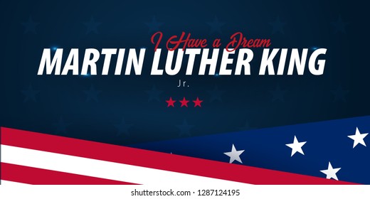 Martin Luther King day background. I have a dream. Vector illustration