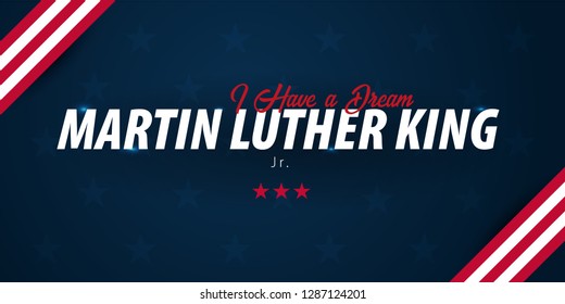 Martin Luther King day background. I have a dream. Vector illustration