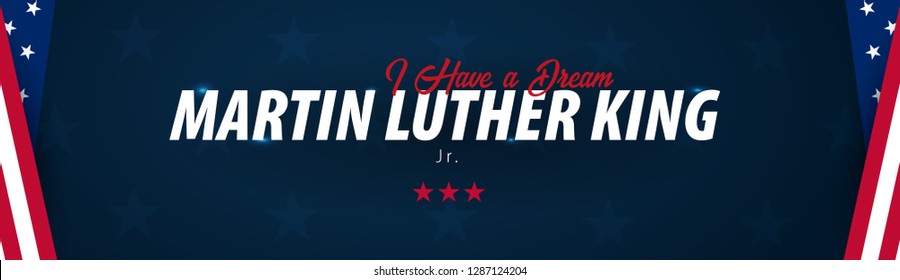 Martin Luther King day background. I have a dream. Vector illustration