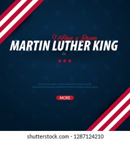 Martin Luther King day background. I have a dream. Vector illustration