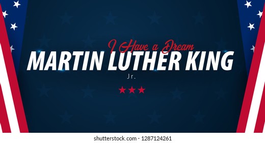 Martin Luther King day background. I have a dream. Vector illustration