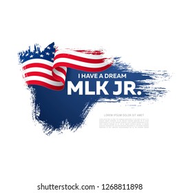 martin luther king day banner layout design, vector illustration