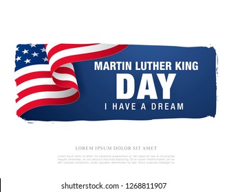 martin luther king day banner layout design, vector illustration