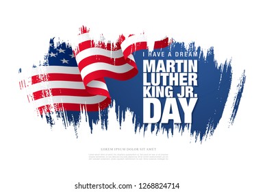 martin luther king day banner layout design, vector illustration