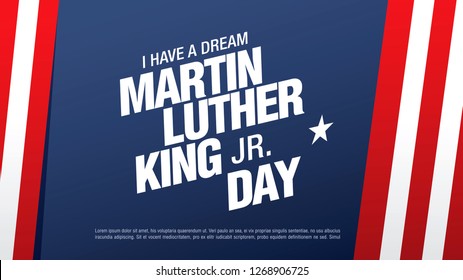 martin luther king day banner layout design vector illustration