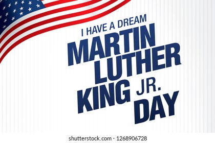 martin luther king day banner layout design vector illustration