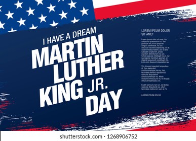 martin luther king day banner layout design vector illustration