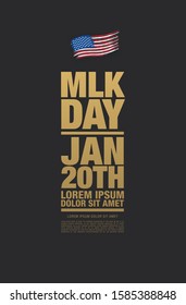 martin luther king day banner layout design, vector illustration