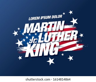 martin luther king day banner layout design, vector illustration