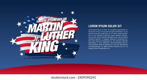 martin luther king day banner layout design, vector illustration
