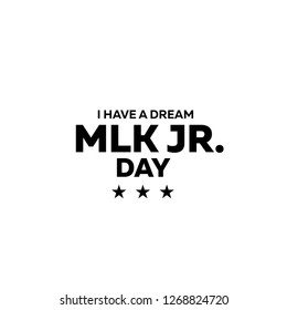 martin luther king day lettering layout design, vector illustration