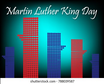 Martin Luther King Day. Martin Luter King Jr. Day With Color Hands. Templates For Graphic,Banners,Presentations,Reports,Wallpaper.Vector Illustration.