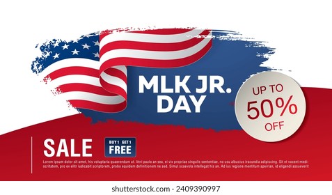 martin luther king day sale banner layout design