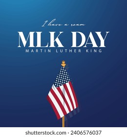 Martin luther king day. Suitable for templates, web, social media, greeting cards etc